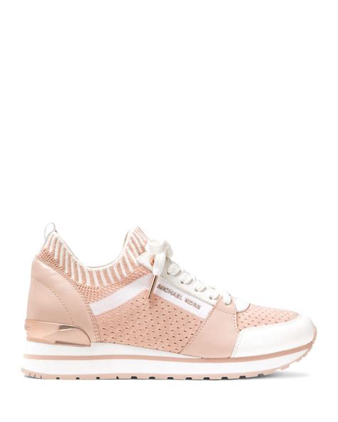 Michael Kors Soft Pink Billie Knit Trainer Sneakers 